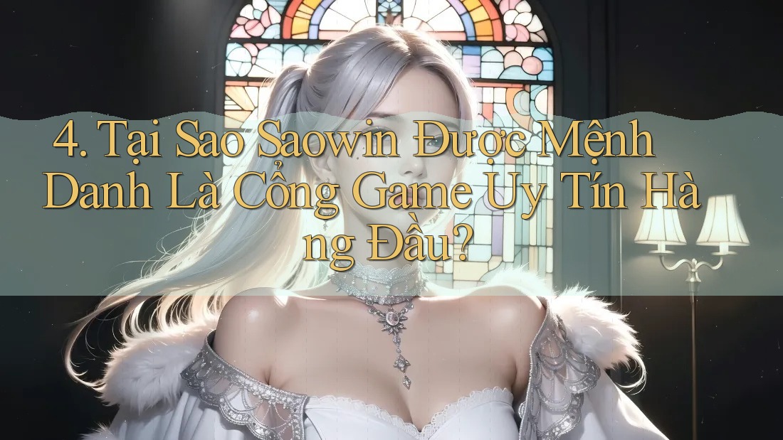 4. Tại Sao Saowin Được Mệnh Danh Là Cổng Game Uy Tín Hàng Đầu?