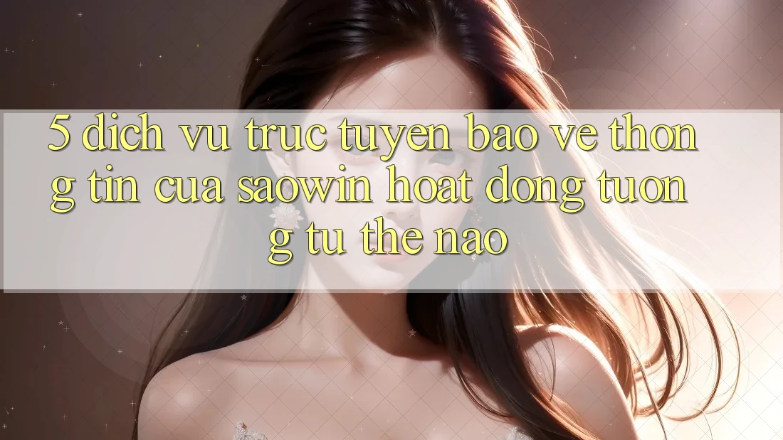 5. Dịch vụ trực tuyến Bảo vệ thông tin Của Saowin Hoạt Động Tương tự Thế Nào? 5. Dịch vụ trực tuyến Bảo vệ thông tin Của Saowin Hoạt Động Tương tự Thế Nào?