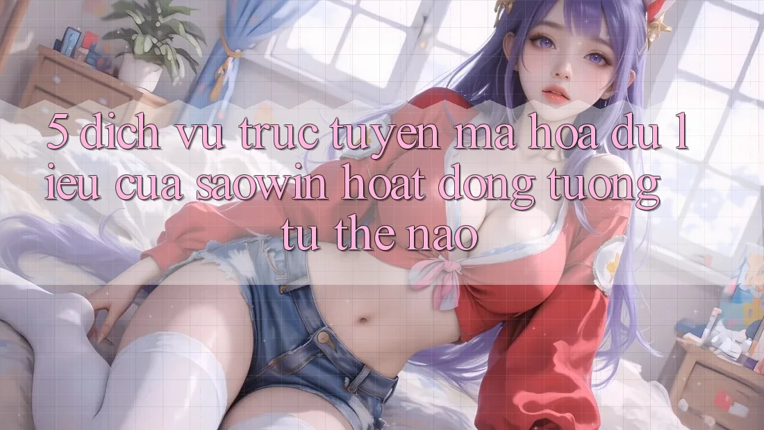 5. Dịch vụ trực tuyến Mã hóa dữ liệu Của Saowin Hoạt Động Tương tự Thế Nào? 5. Dịch vụ trực tuyến Mã hóa dữ liệu Của Saowin Hoạt Động Tương tự Thế Nào?