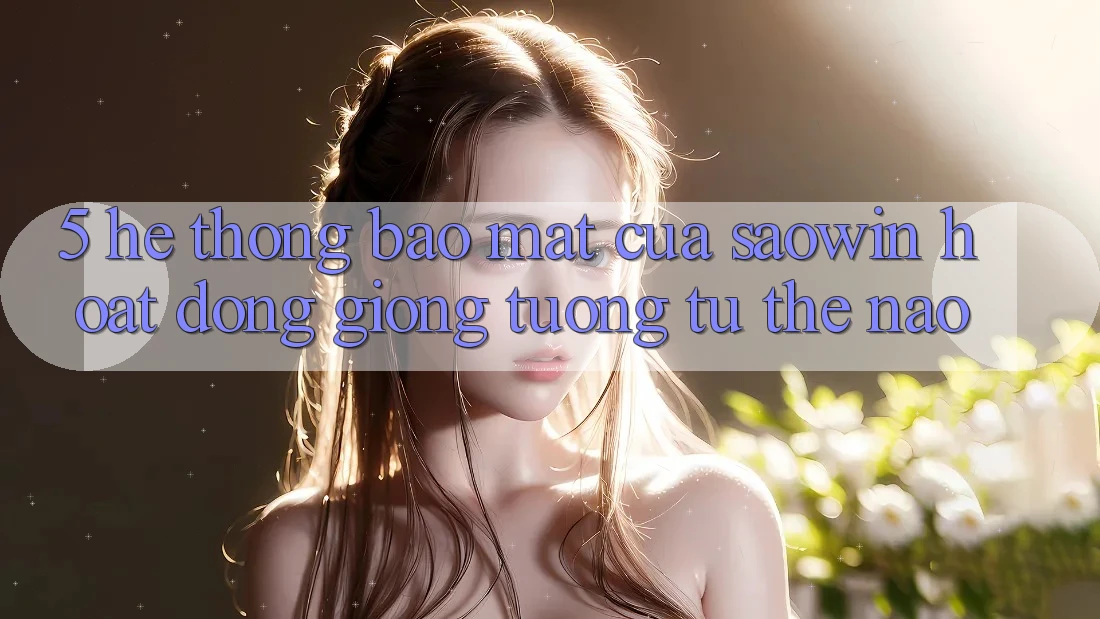 5. Hệ Thống Bảo mật Của Saowin Hoạt Động Giống tương tự Thế Nào? 5. Hệ Thống Bảo mật Của Saowin Hoạt Động Giống tương tự Thế Nào?