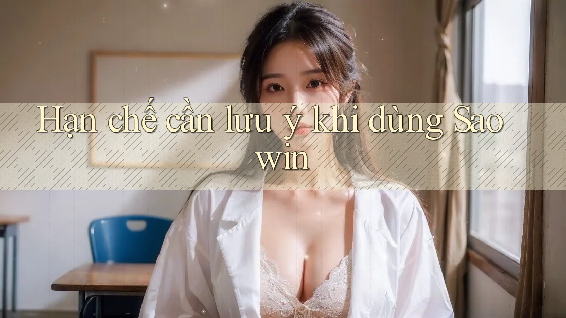 Hạn chế cần lưu ý khi dùng Saowin