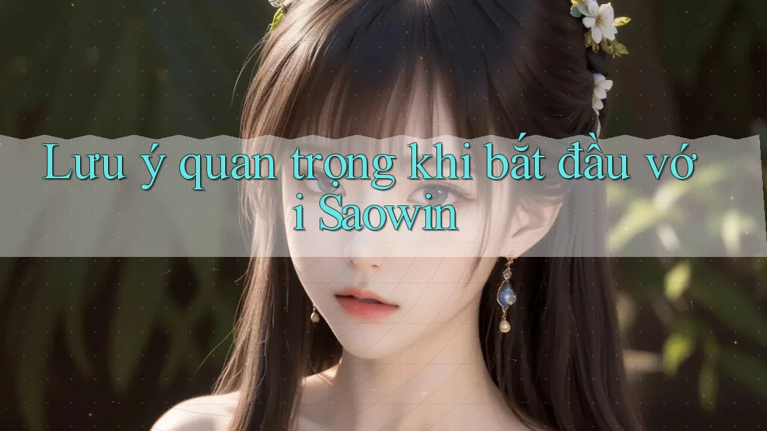 Lưu ý quan trọng khi bắt đầu với Saowin