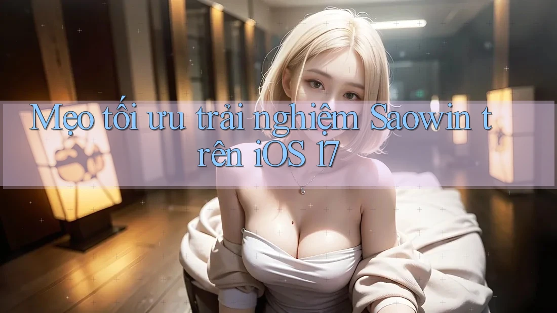 Mẹo tối ưu trải nghiệm Saowin trên iOS 17 Mẹo tối ưu trải nghiệm Saowin trên iOS 17